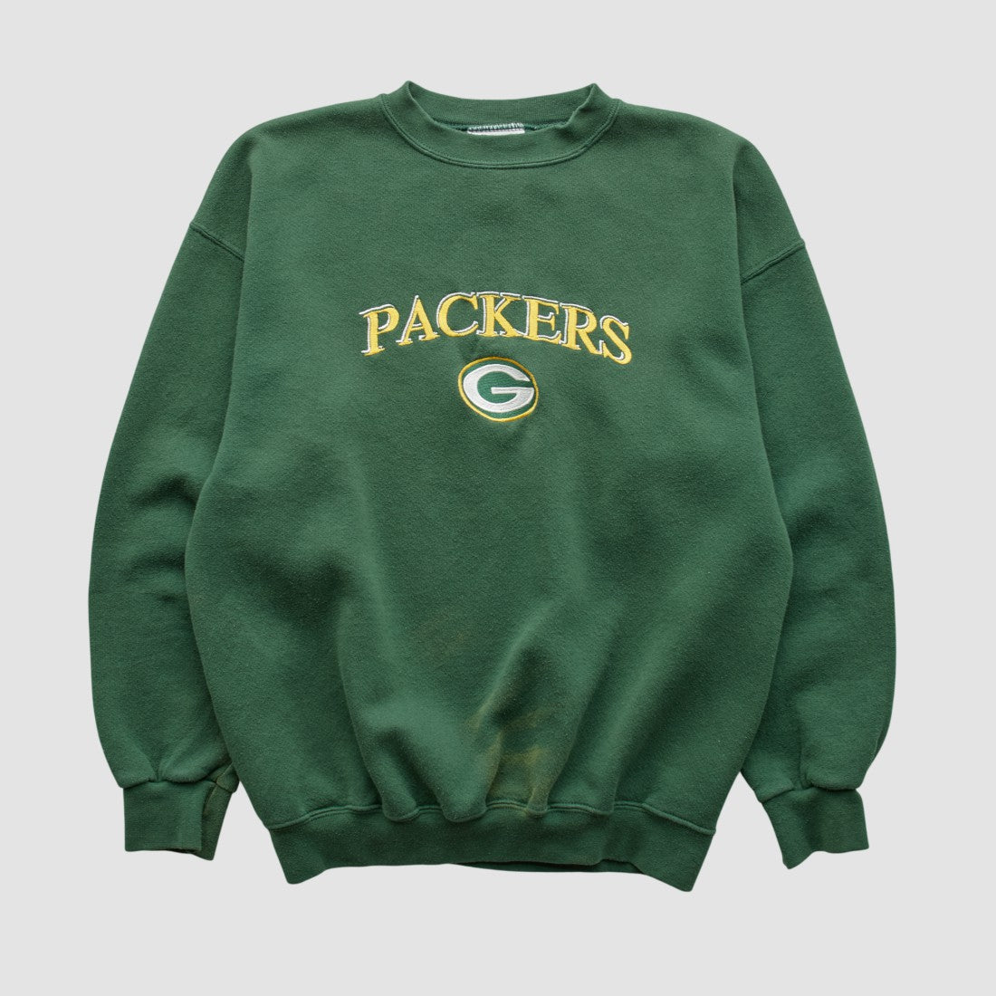 Green Bay Packers Logo Athletic Pullover Sweatshirt Green Vintage