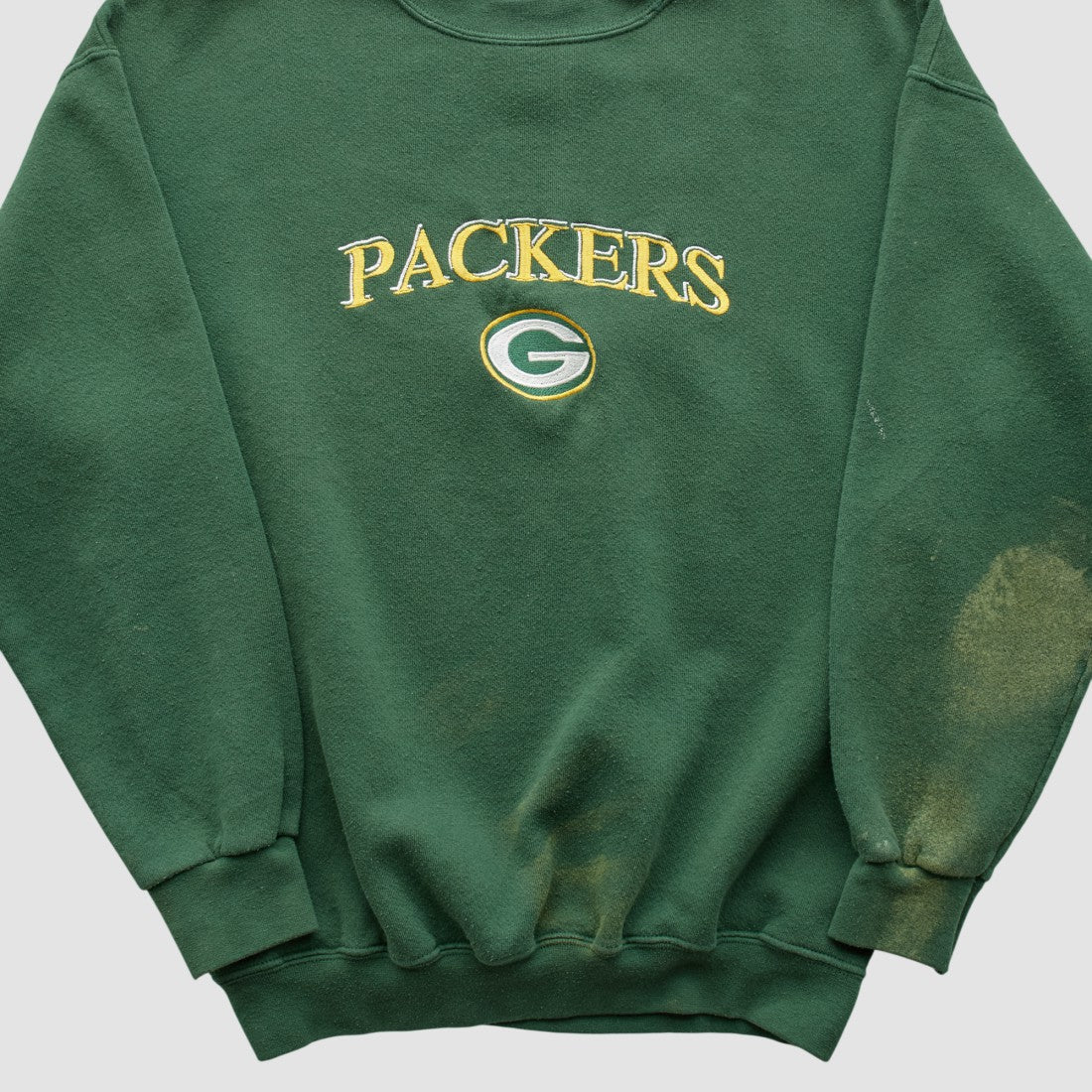 Green Bay Packers Logo Athletic Pullover Sweatshirt Green Vintage
