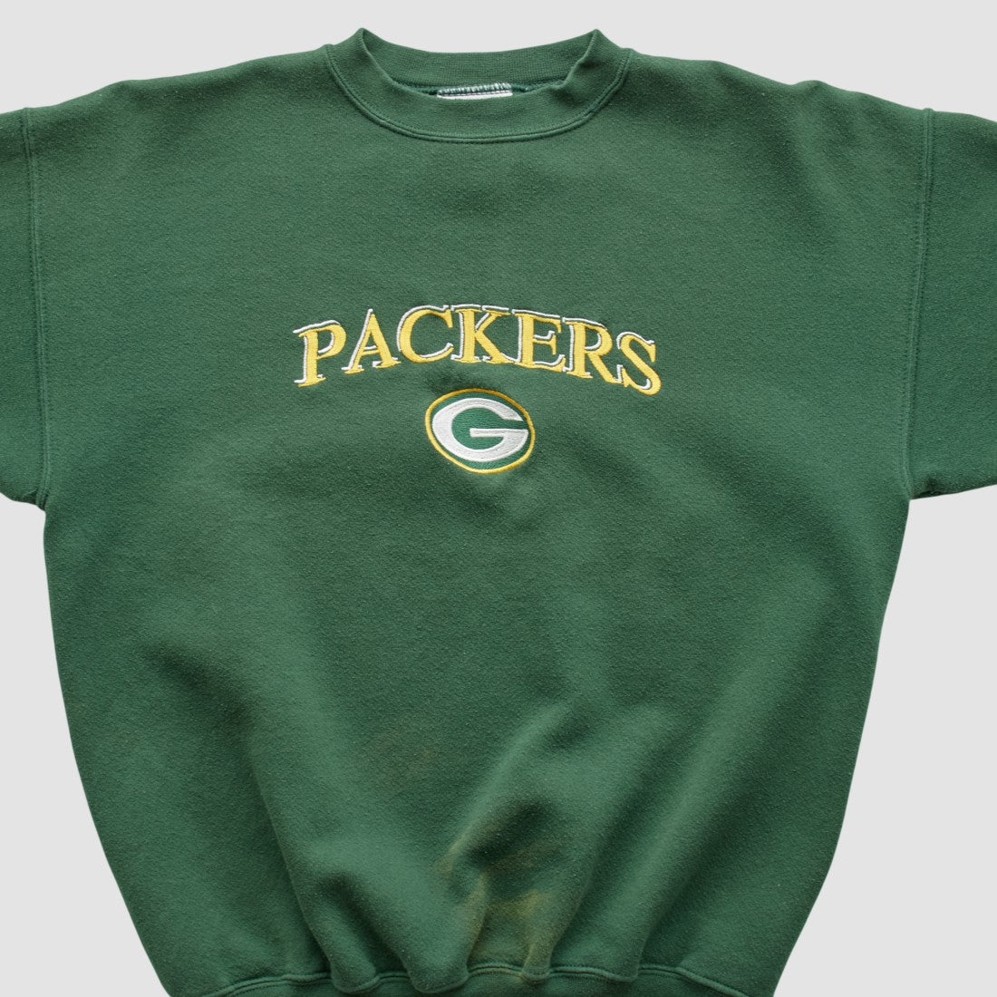 Green Bay Packers Logo Athletic Pullover Sweatshirt Green Vintage