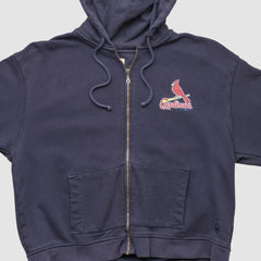 St. Louis Cardinals Gear For Sports 2010s Hooded Full Zip Sweatshirt - Navy - XS by Fanatics Real Vintage Sweatshirts
