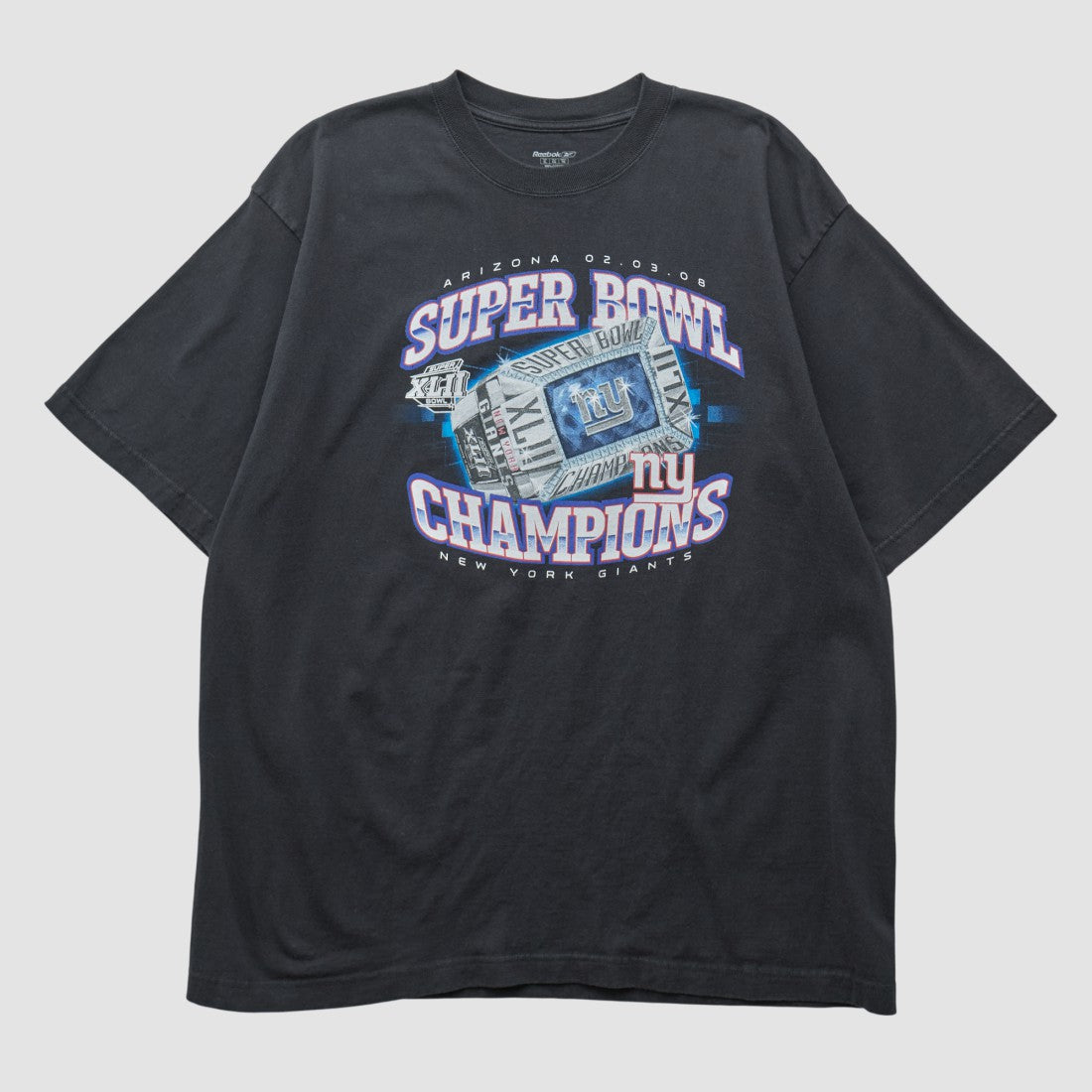 New York Giants Reebok 2008 T-shirt Black Vintage