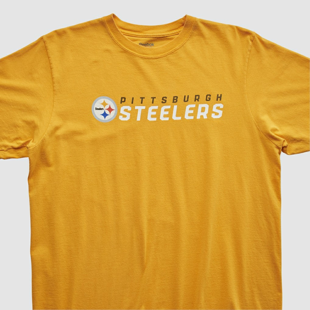 Pittsburgh Steelers Reebok 2000s T-shirt Yellow Vintage