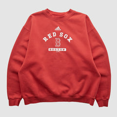 Boston Red Sox Adidas 2000s Pullover Sweatshirt - Red - S by Fanatics Real Vintage Pullover