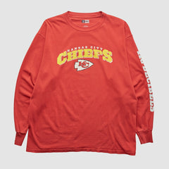 Kansas City Chiefs NFL 2000s Long Sleeve T-shirt Red Vintage