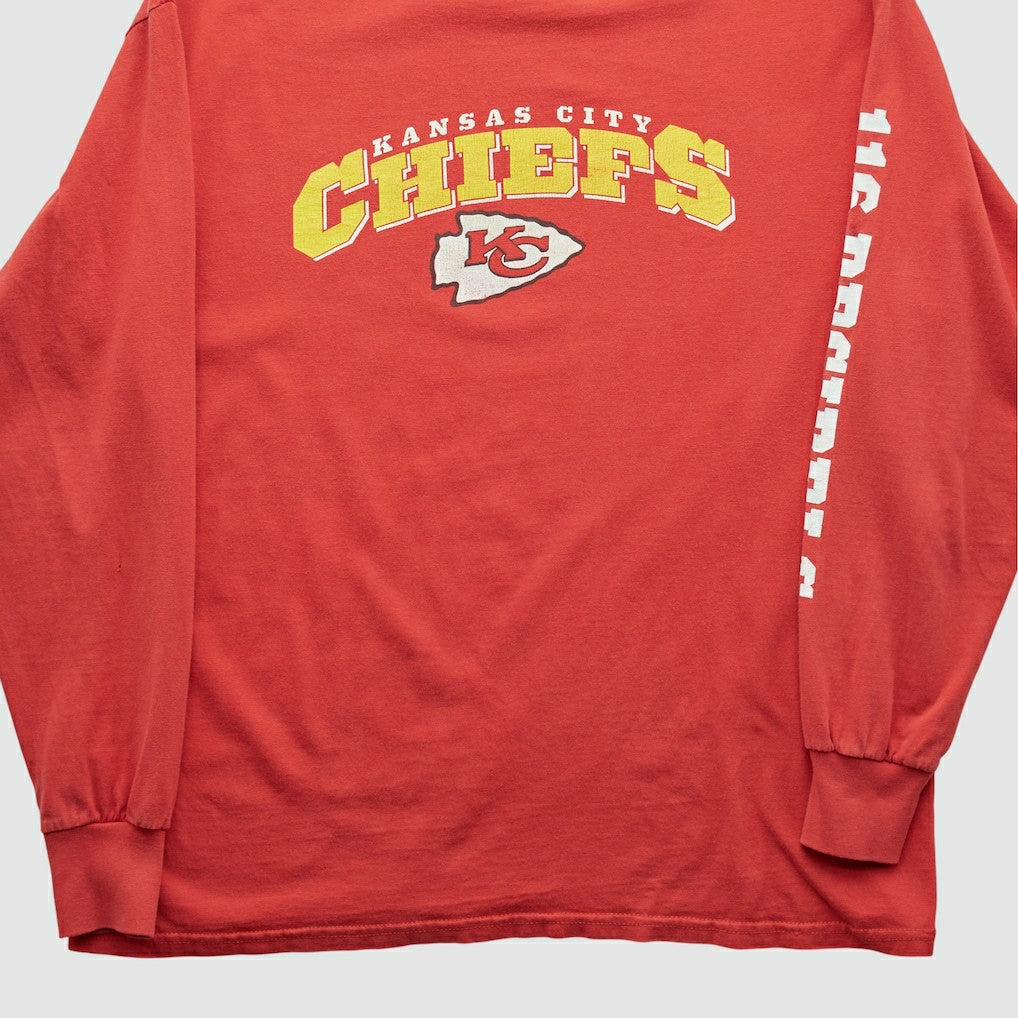 Kansas City Chiefs NFL 2000s Long Sleeve T-shirt Red Vintage