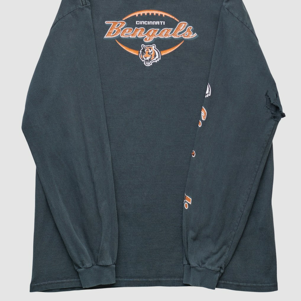 Cincinnati Bengals NFL 2000s Long Sleeve T-shirt Black Vintage