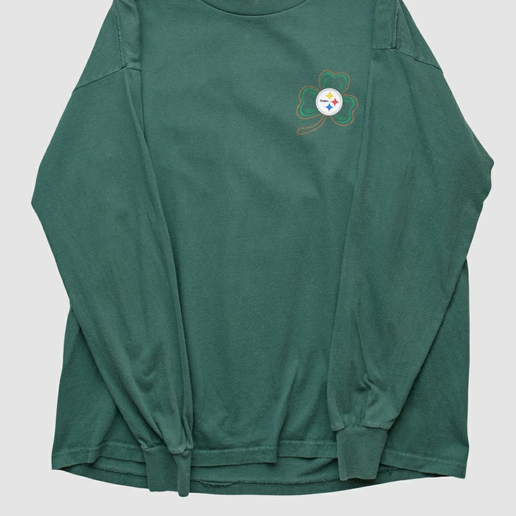 Pittsburgh Steelers NFL 2000s Long Sleeve T-shirt Green Vintage