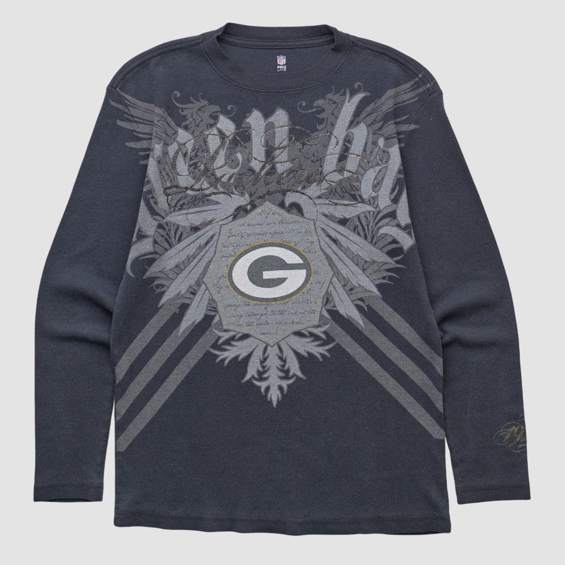 Green Bay Packers NFL 2000s Long Sleeve T-shirt Black Vintage