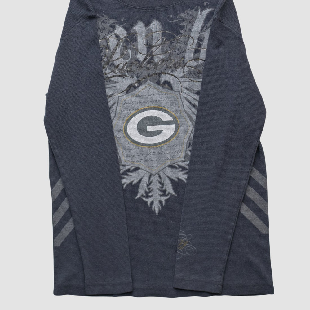 Green Bay Packers NFL 2000s Long Sleeve T-shirt Black Vintage