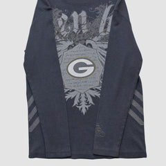 Green Bay Packers NFL 2000s Long Sleeve T-shirt Black Vintage