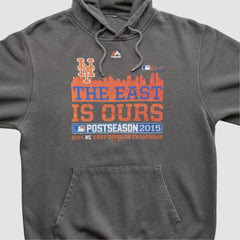 New York Mets Majestic 2015 Hooded Pullover Sweatshirt - Charcoal - XS by Fanatics Real Vintage Pullover