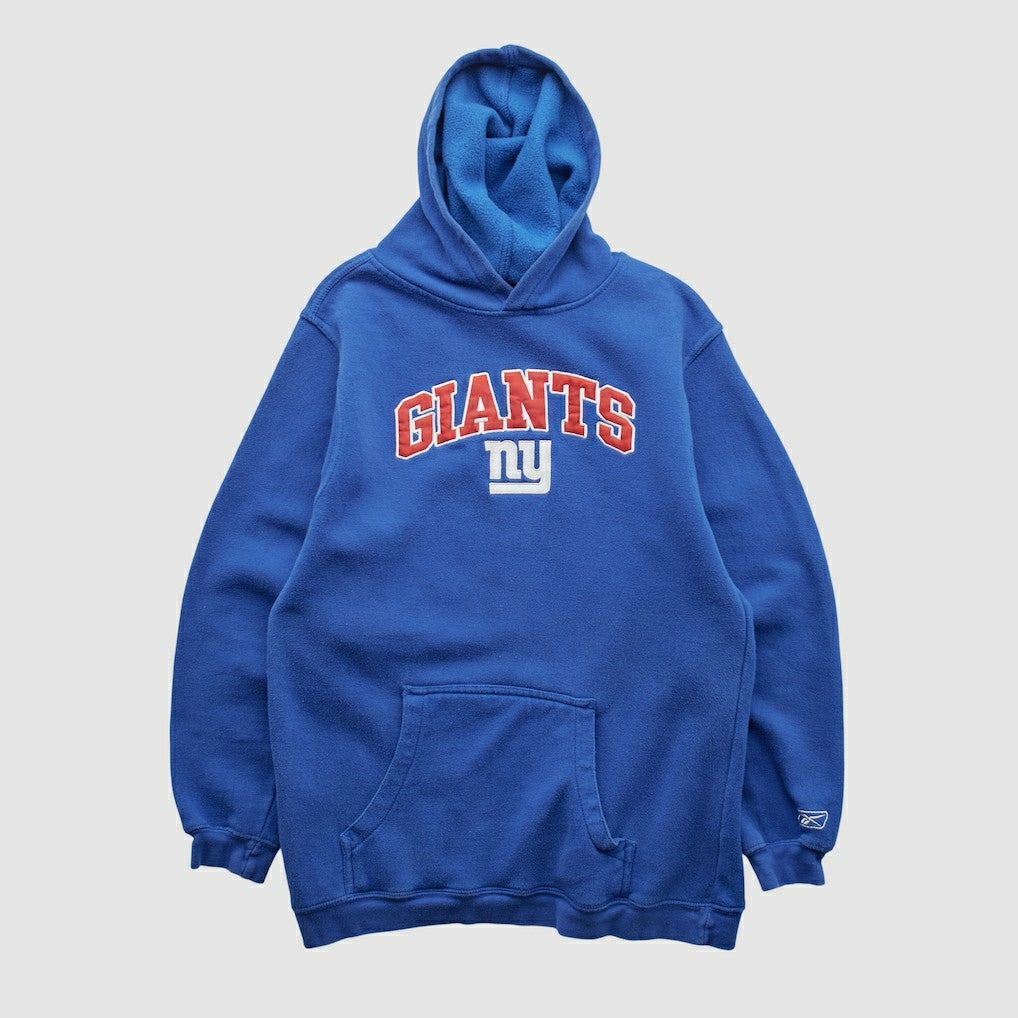 New York Giants Reebok 2000s Hooded Pullover Sweatshirt Blue Vintage