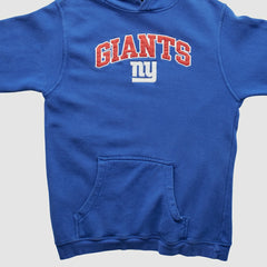 New York Giants Reebok 2000s Hooded Pullover Sweatshirt Blue Vintage