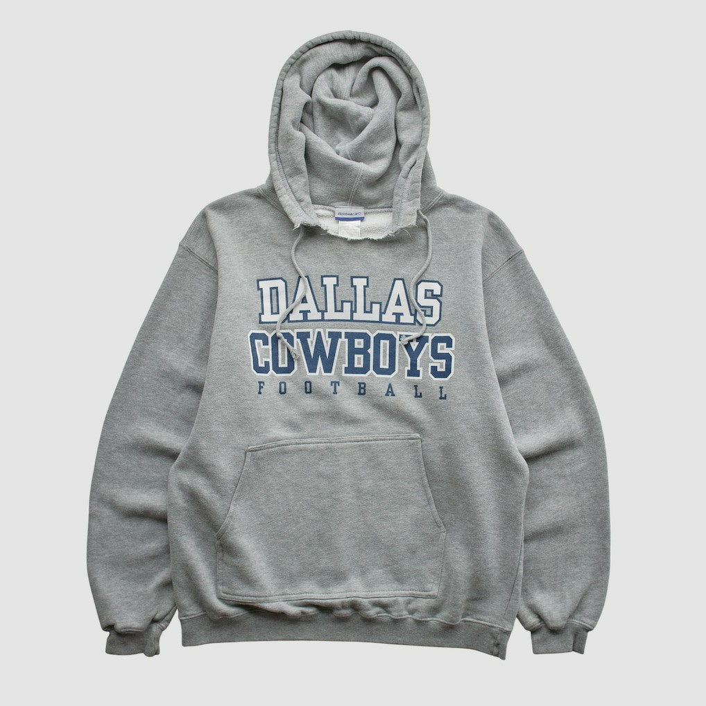 Dallas Cowboys Reebok 2000s Hooded Pullover Sweatshirt Heather Gray Vintage