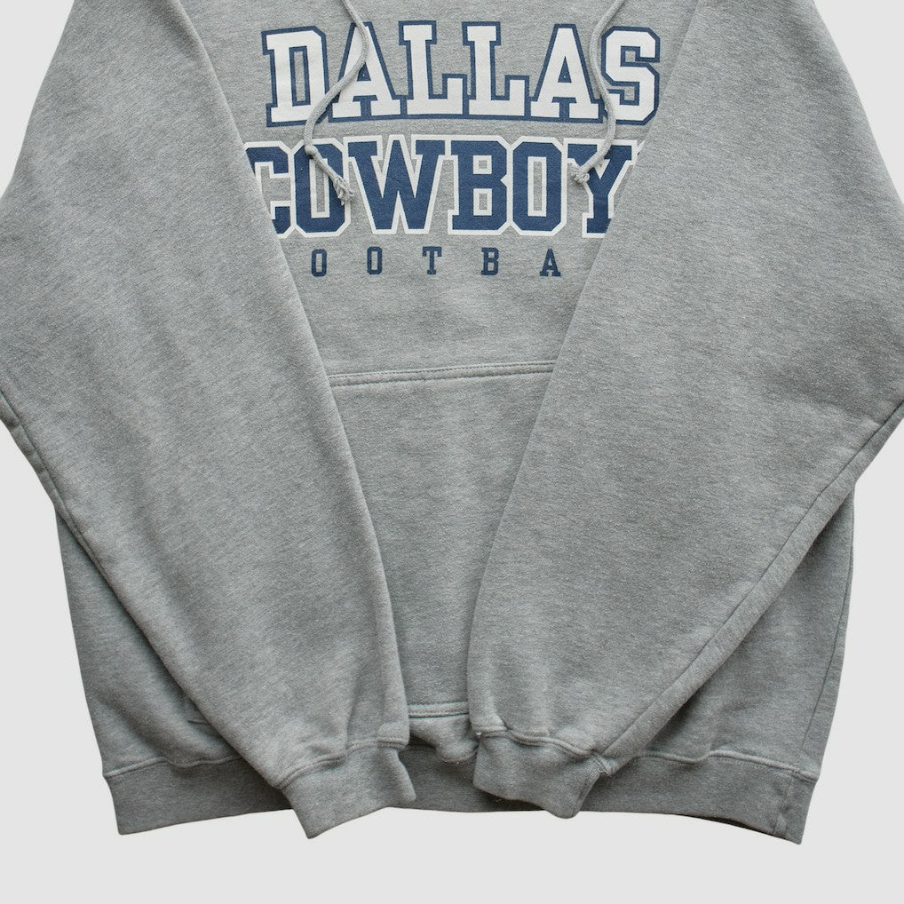 Dallas Cowboys Reebok 2000s Hooded Pullover Sweatshirt Heather Gray Vintage