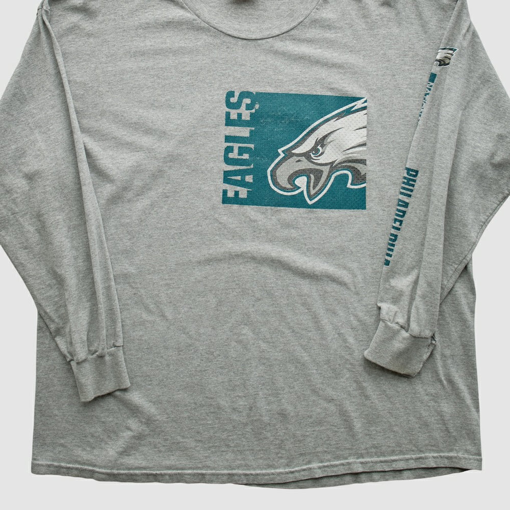Philadelphia Eagles NFL 2000s Long Sleeve T-shirt Heather Gray Vintage