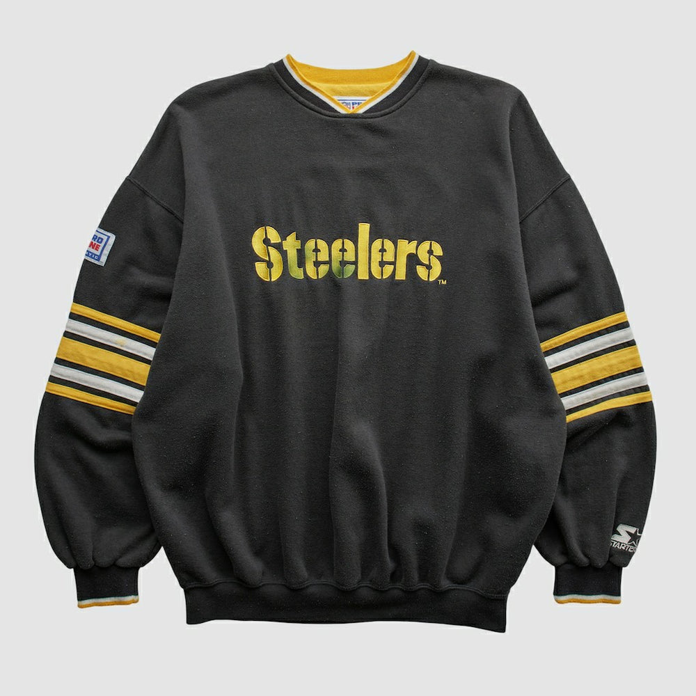 Pittsburgh Steelers Starter 90s Pullover Sweatshirt Black Vintage