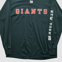 New York Giants NFL 2000s Long Sleeve T-shirt Black Vintage