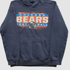 Chicago Bears NFL 2010s Hooded Pullover Sweatshirt Navy Vintage