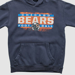 Chicago Bears NFL 2010s Hooded Pullover Sweatshirt Navy Vintage
