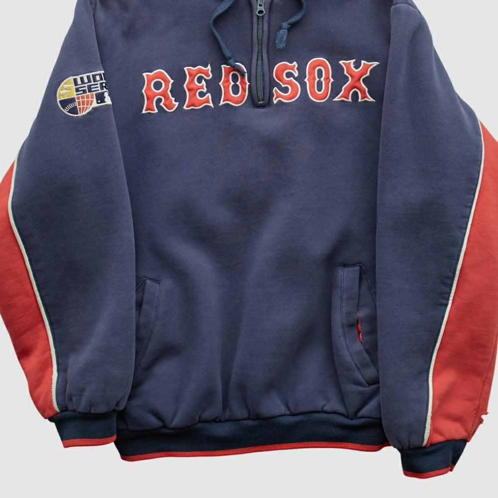 Boston Red Sox GIII Sports 2007 Hooded 1/4 Zip Sweatshirt - Navy - S by Fanatics Real Vintage Sweatshirts