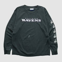 Baltimore Ravens Reebok 2000s Long Sleeve T-shirt Black Vintage