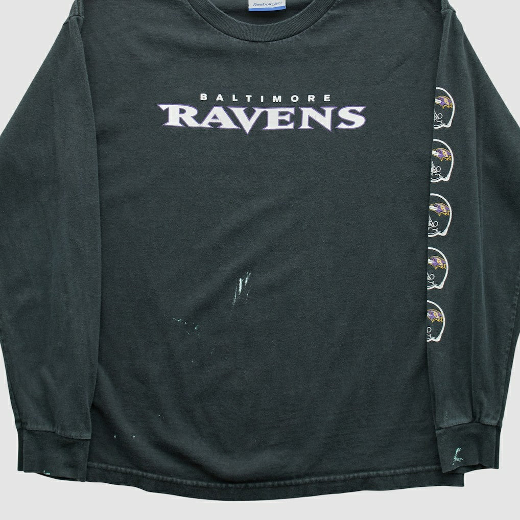 Baltimore Ravens Reebok 2000s Long Sleeve T-shirt Black Vintage