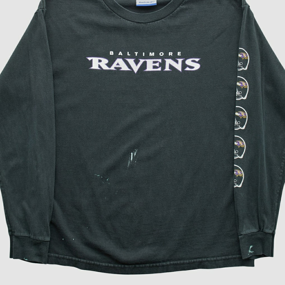 Baltimore Ravens Reebok 2000s Long Sleeve T-shirt Black Vintage