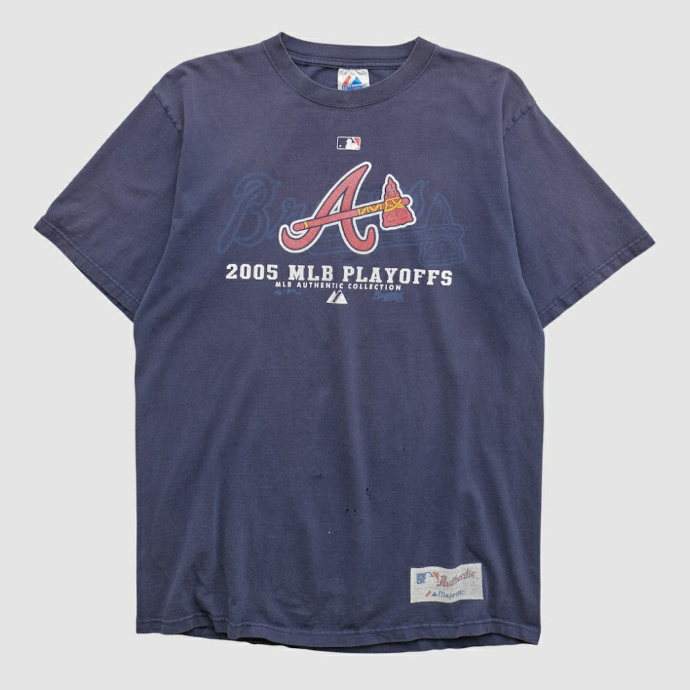 Atlanta Braves Majestic 2005 T-shirt - Navy - M by Fanatics Real Vintage T-shirts