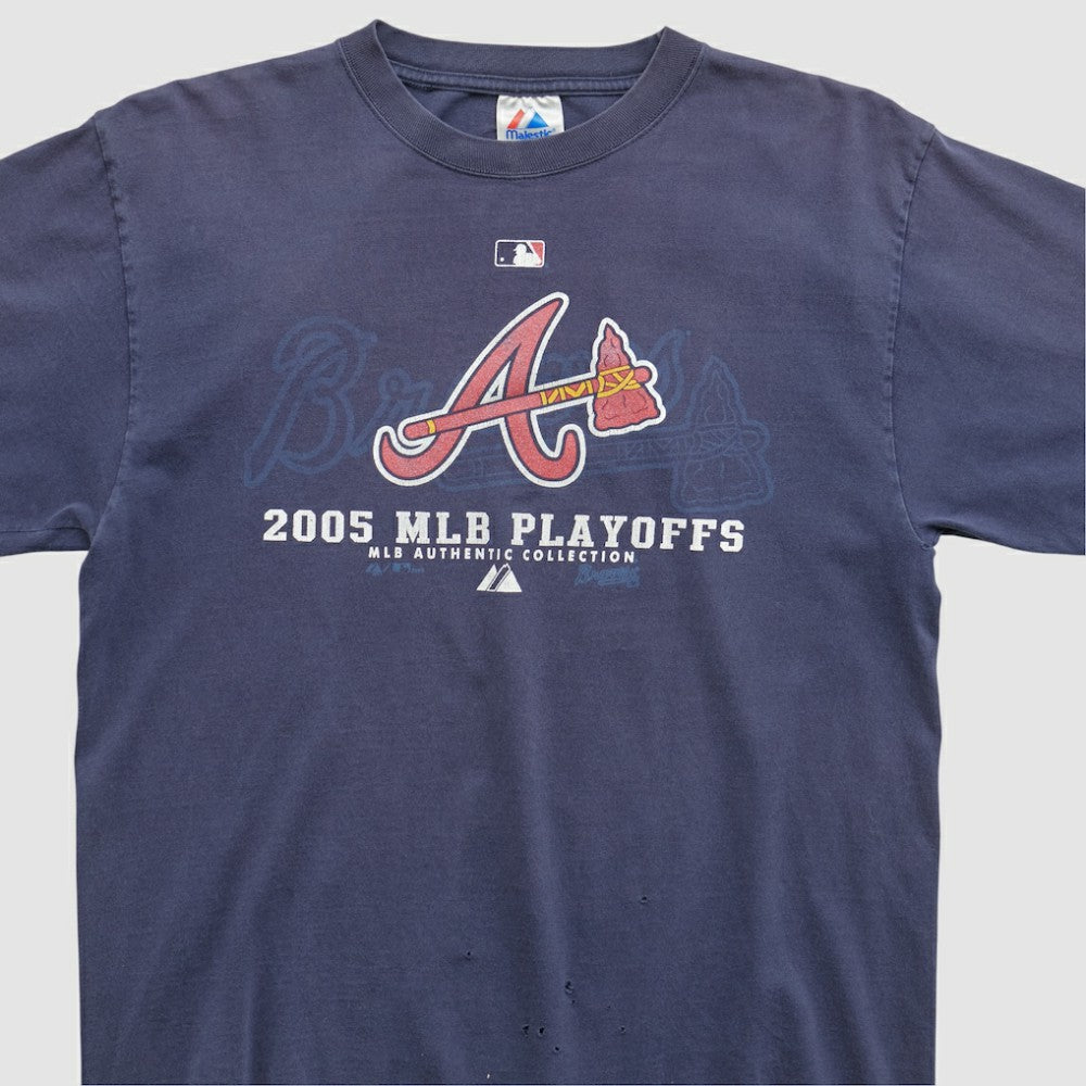 Atlanta Braves Majestic 2005 T-shirt - Navy - M by Fanatics Real Vintage T-shirts