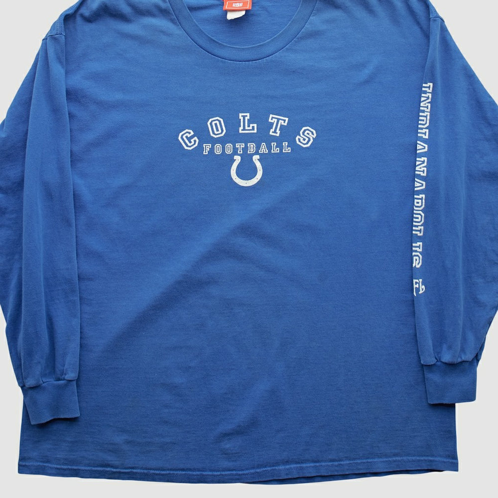 Indianapolis Colts NFL 2000s Long Sleeve T-shirt Blue Vintage