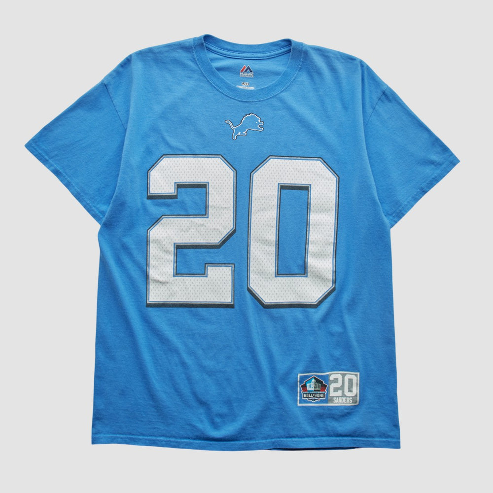 Detroit Lions Majestic 2000s T-shirt Blue Vintage