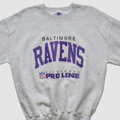 Baltimore Ravens Russell 90s Sweatshirt Heather Gray Vintage