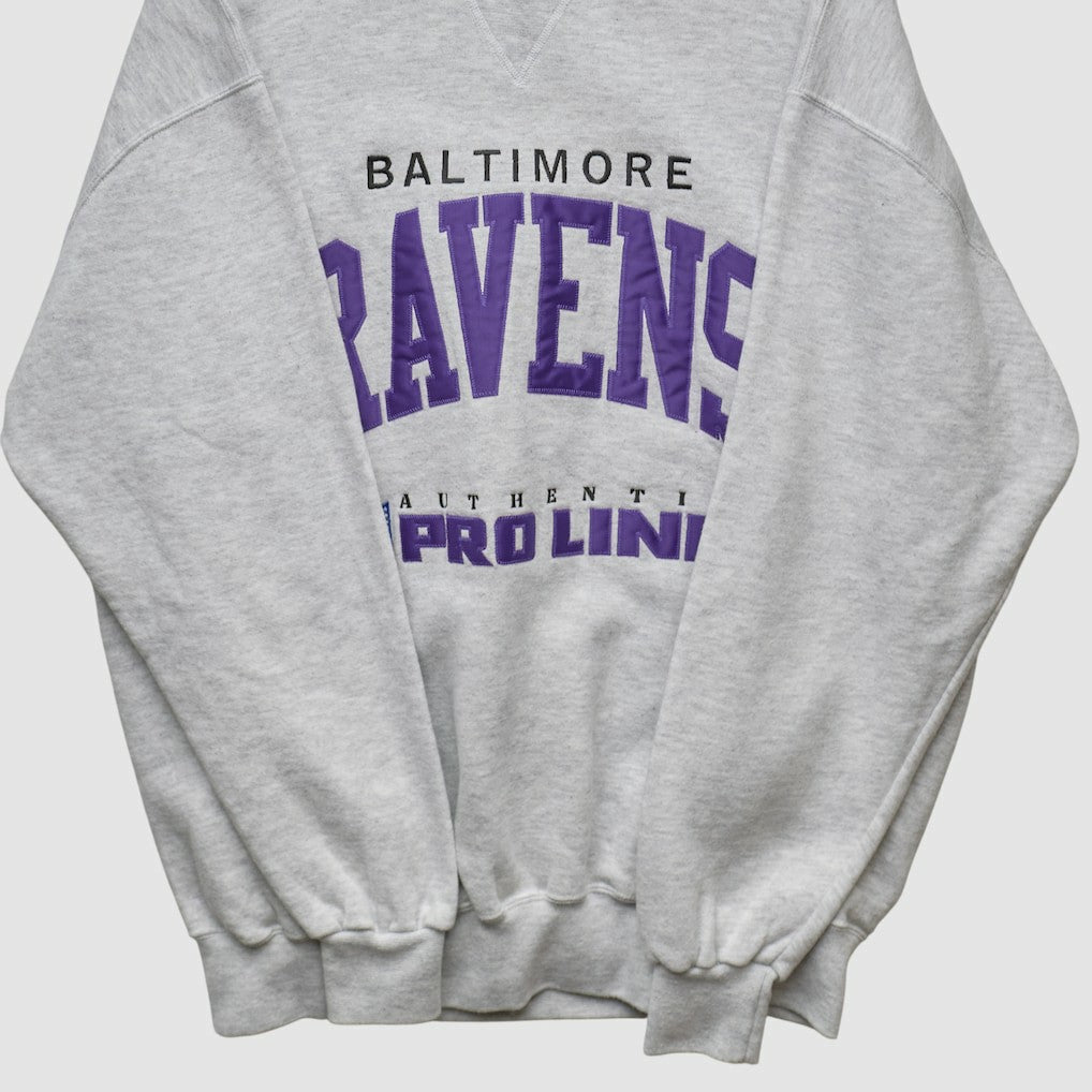 Baltimore Ravens Russell 90s Sweatshirt Heather Gray Vintage