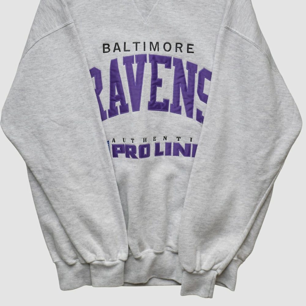 Baltimore Ravens Russell 90s Sweatshirt Heather Gray Vintage