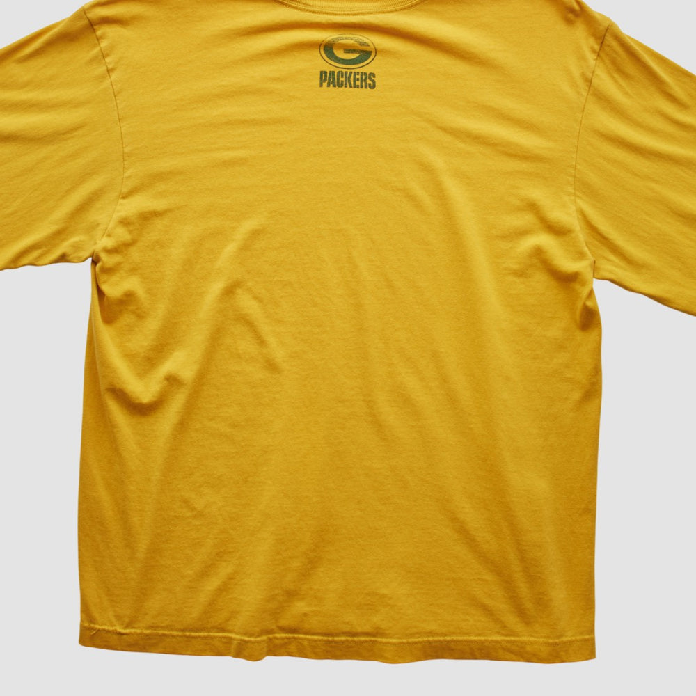 Green Bay Packers Reebok 2000s Long Sleeve T-shirt Yellow Vintage
