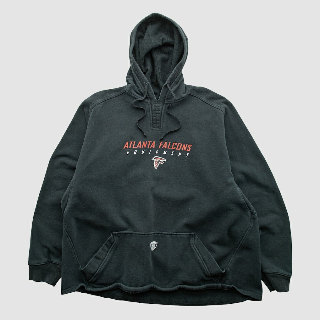 Atlanta Falcons Reebok 2000s Hooded Pullover Sweatshirt Black Vintage