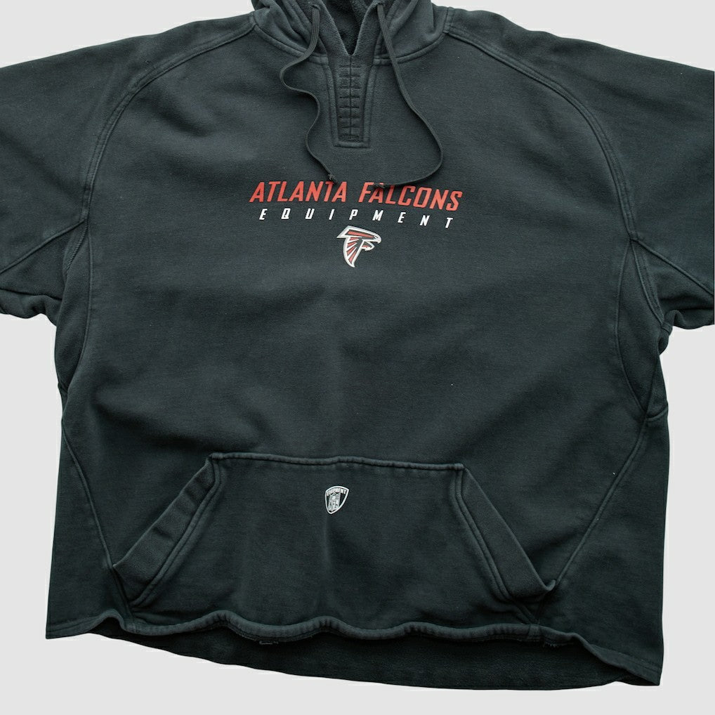 Atlanta Falcons Reebok 2000s Hooded Pullover Sweatshirt Black Vintage
