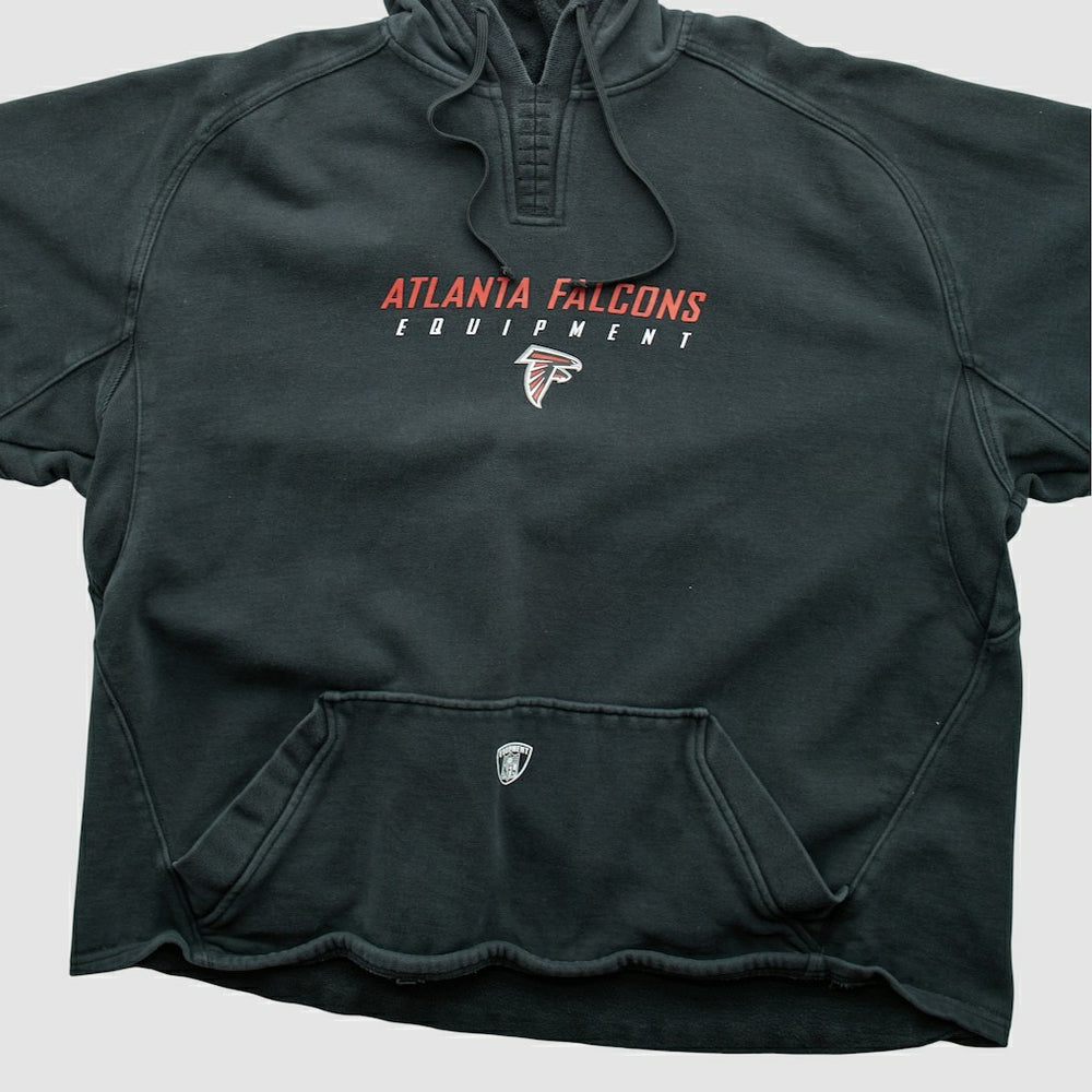Atlanta Falcons Reebok 2000s Hooded Pullover Sweatshirt Black Vintage