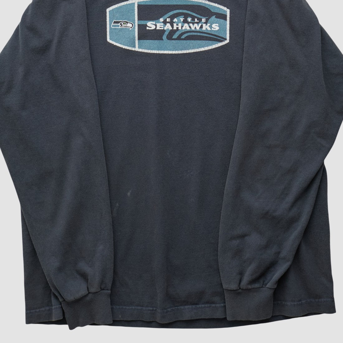 Seattle Seahawks Reebok 2000s Long Sleeve T-shirt Black Vintage