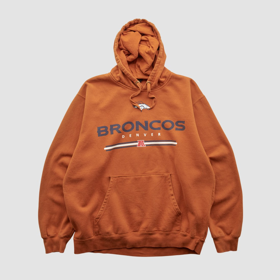 Denver Broncos NFL 2010s Hooded Pullover Sweatshirt Clay Vintage