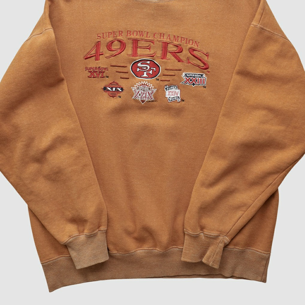 Super Bowl 90s Pullover Sweatshirt Tan Vintage
