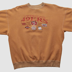 Super Bowl 90s Pullover Sweatshirt Tan Vintage