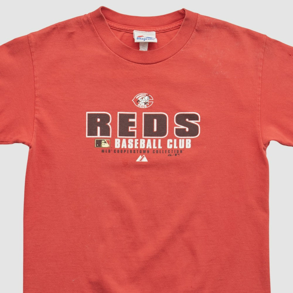 Cincinnati Reds Majestic 2000s T-shirt - Red - XS by Fanatics Real Vintage T-shirts