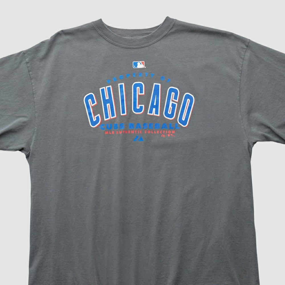 Chicago Cubs Majestic 2000s T-shirt - Gray - XL by Fanatics Real Vintage T-shirts