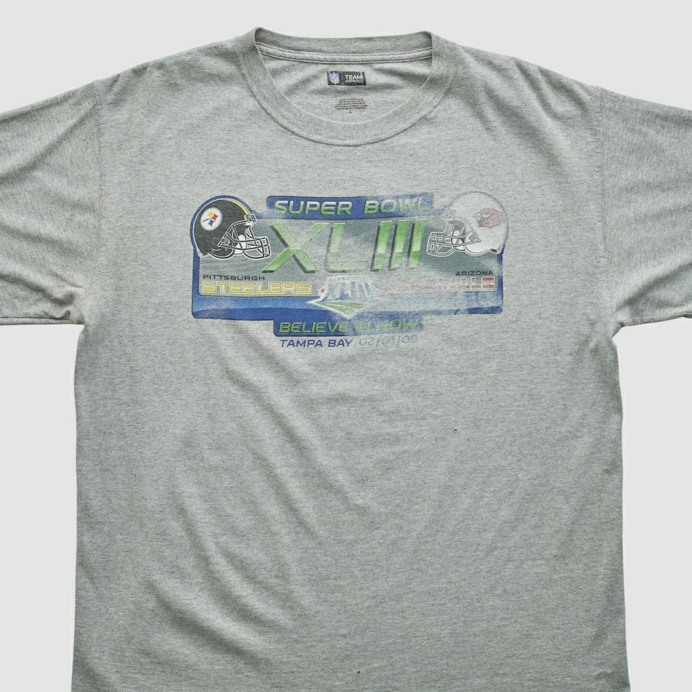 Super Bowl XLIII NFL 2009 T-shirt Heather Gray Vintage