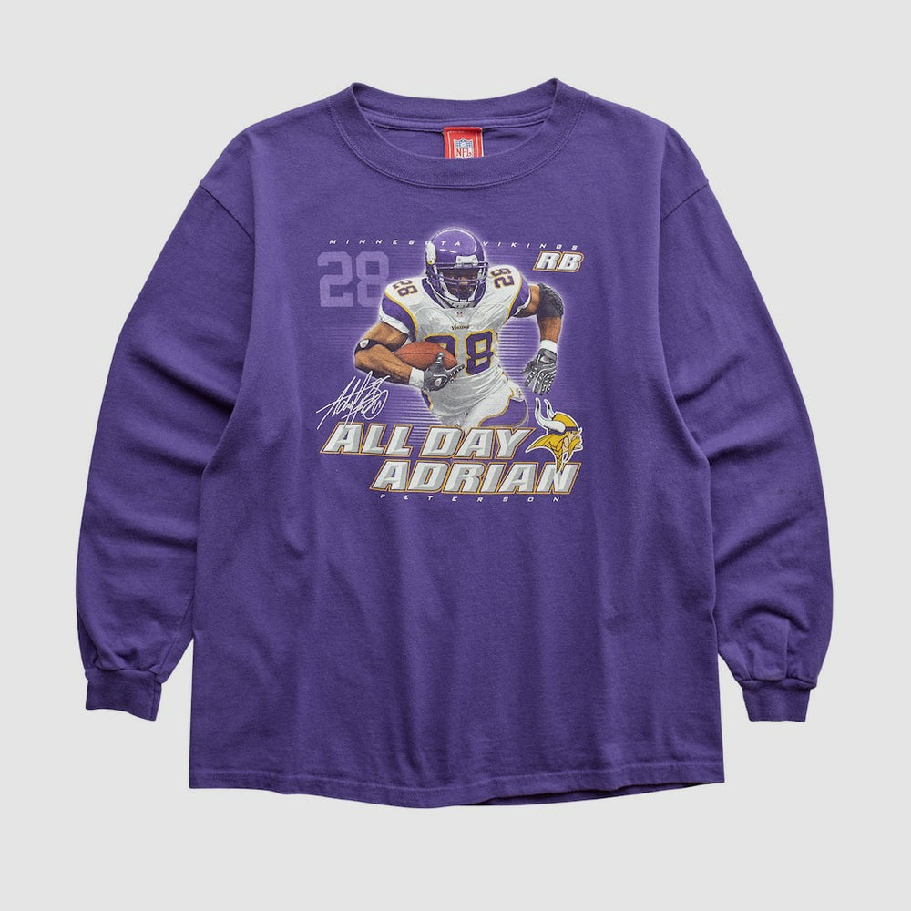 Adrian Peterson NFL 2000s Long Sleeve T-shirt Purple Vintage