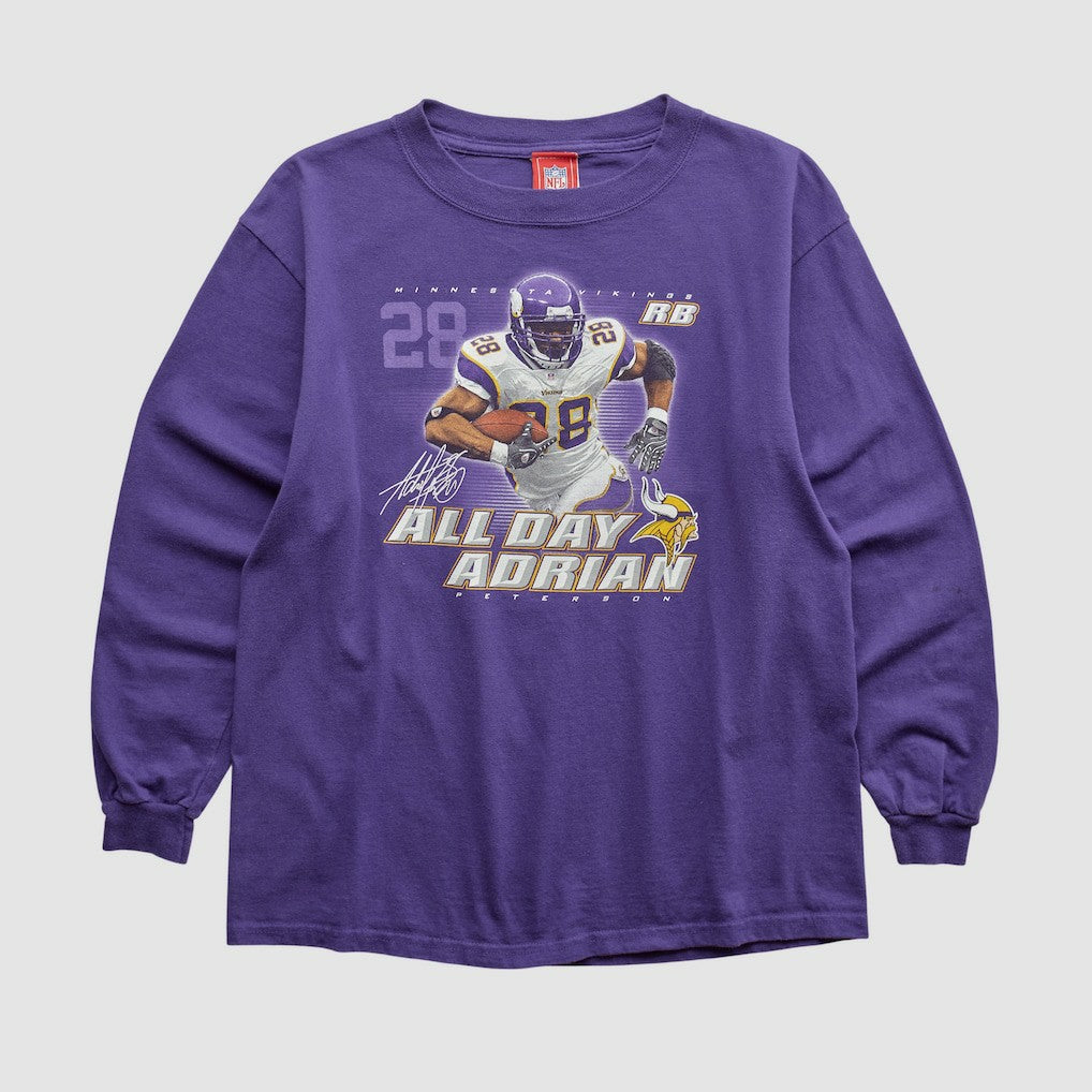 Adrian Peterson NFL 2000s Long Sleeve T-shirt Purple Vintage