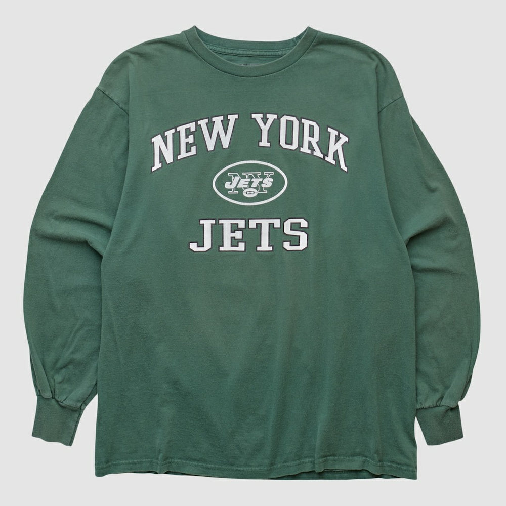 New York Jets NFL 2000s Long Sleeve T-shirt Green Vintage