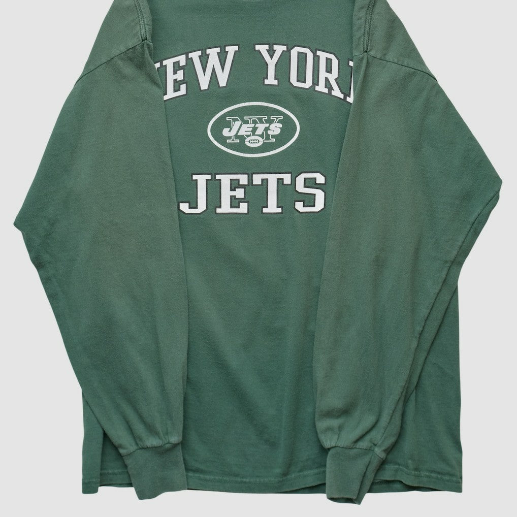 New York Jets NFL 2000s Long Sleeve T-shirt Green Vintage